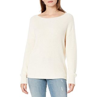 Goodthreads + Mineral Wash Ribbed Boatneck Pullover Sweater