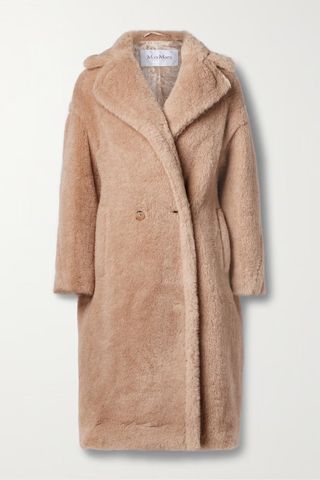 Max Mara + Neuvo Teddy Oversized Double-Breasted Alpaca, Cashmere and Silk-Blend Coat