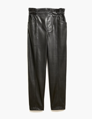 Madewell + Vegan Leather Pull-On Paperbag Pants