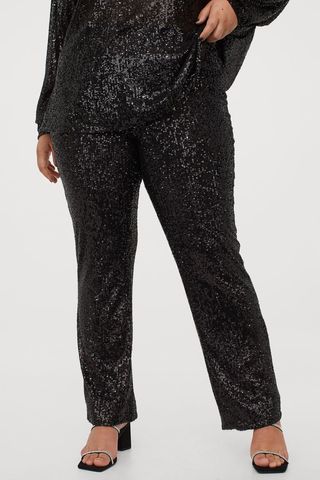 H&M + Sequined Trousers