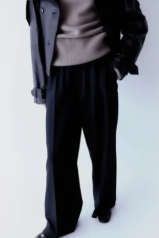 H&M + Wide Wool Trousers