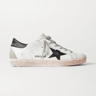 Golden Goose + Superstar Distressed Leather Sneakers
