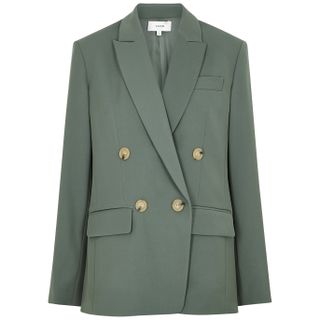 Vince + Green Double-Breasted Blazer