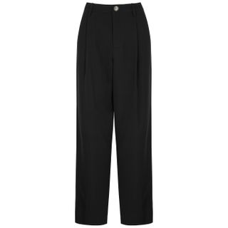 Vince + Black Tapered-Leg Trousers