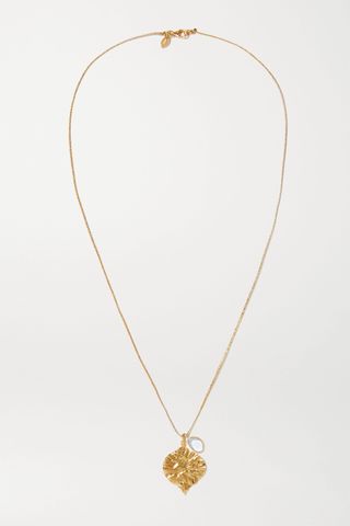 Pippa Small + 18 and 22-Karat Gold Aquamarine Necklace