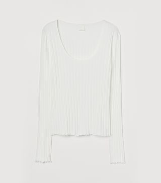 H&M + Ribbed Jersey Top