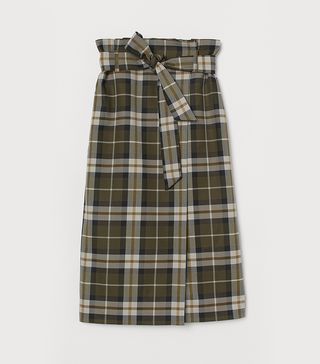 H&M + Tie-Belt Wrapover Skirt