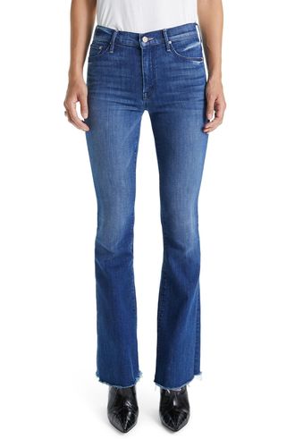 Mother + Frayed Flare Jeans