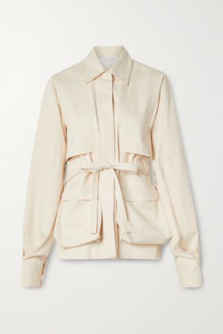 Deveaux + Belted Cotton-Twill Jacket