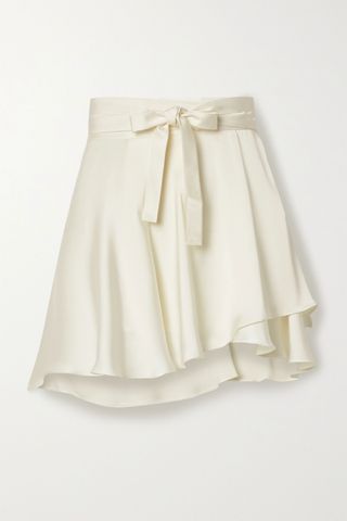Orseund Iris + Ballerina Satin Wrap Mini Skirt