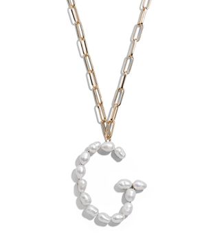 Baublebar + Blair Hera Genuine Pearl Initial Pendant Necklace