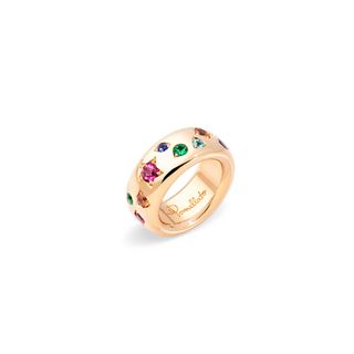 Pomellato + Iconica 18-Karat Rose Gold Multi-Stone Ring