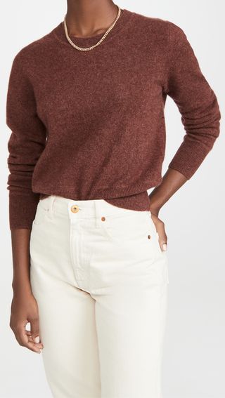 Naadam + Cropped Cashmere Crew Sweater