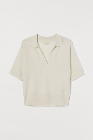 H&M + Short-Sleeved Cashmere Sweater