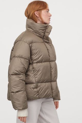 H&M + Stand-Up Collar Puffer Jacket