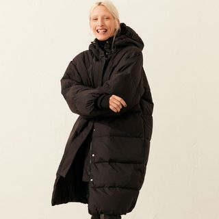 SOLD OUT H&M Oversized Longline Black Quilted deals Puffer Coat