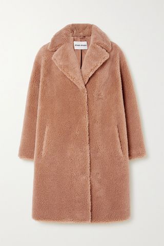 Stand Studio + Camille Cocoon Faux Shearling Coat