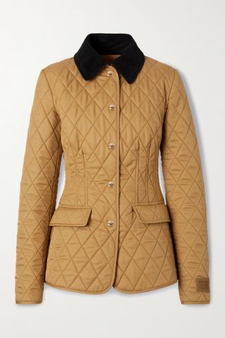 Burberry + Corduroy-Trimmed Quilted Twill Jacket