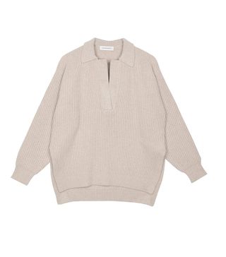 Sayaka Davis + Knit Cotton-Wool Polo Top