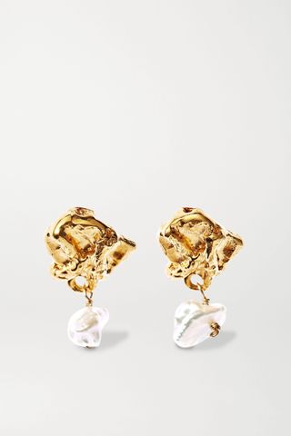 Alighieri + Streaming Pearl Gold-Plated Pearl Earrings
