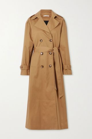 Reformation + Holland Double-Breasted Cotton-Blend Trench Coat