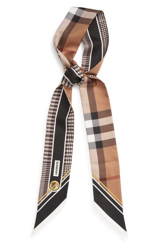 Burberry + Archive Check Skinny Silk Scarf