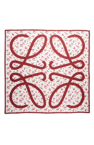 Loewe + Anagram Floral Silk Scarf