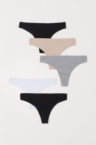 H&M + 5-Pack Ribbed Thong Briefs