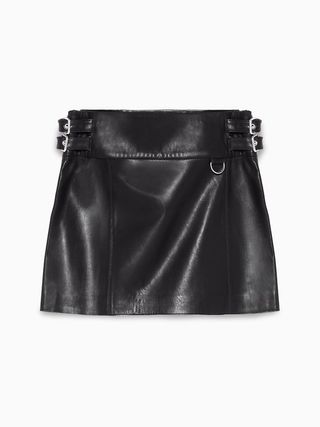 Zara + Limited Edition Leather Mini Skirt