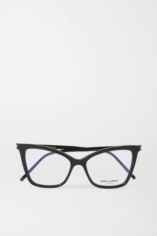 Saint Laurent + Cat-Eye Acetate Optical Glasses
