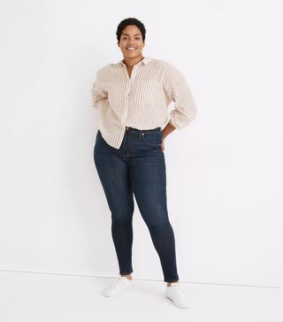 Madewell + 10-Inch High-Rise Skinny Jeans in Woodland Wash