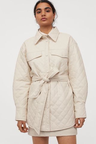 H&M + Quilted Shacket