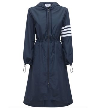 Thom Browne + Hooded Parka With Stripe Detail