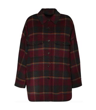 Weekend Max Mara + Check Wool Shirt Style Jacket