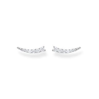 Thomas Sabo + 925 Sterling Silver Ear Climbers with White Stones