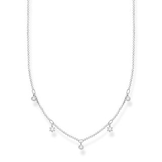 Thomas Sabo + 925 Sterling Silver Necklace with White Stones