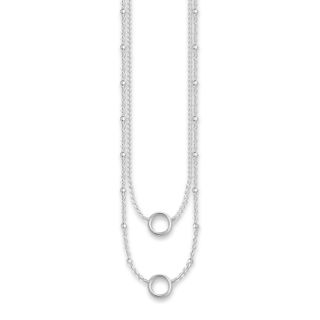 Thomas Sabo + Double 925 Sterling Silver Charm Necklace