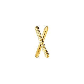 Thomas Sabo + Single Criss Cross 18k Yellow Gold-Plated and 925 Sterling Silver Ear Cuff