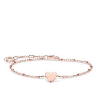 Thomas Sabo + 18k Rose Gold-Plated and 925 Sterling Silver Heart Bracelet