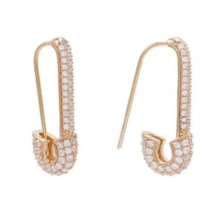 Adinas + Jewels Safety Pin Earrings