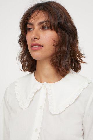 H&M + Wide-Collared Shirt