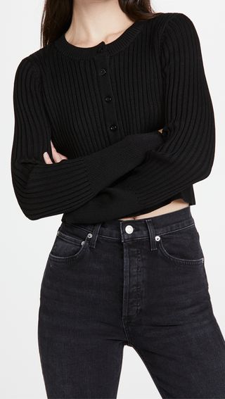 Line & Dot + Mariah Ribbed Sweater Cardigan