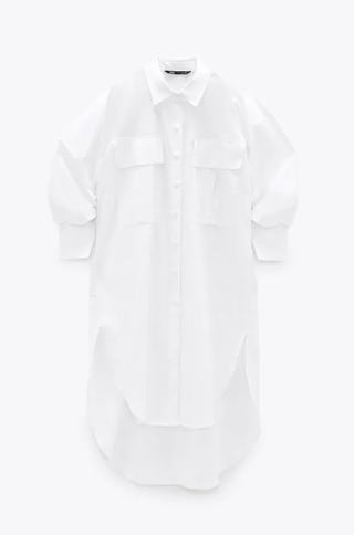 Zara + Extra Long Poplin Shirt