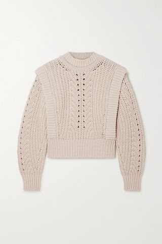 Isabel Marant + Prune Ribbed Pointelle-Knit Sweater