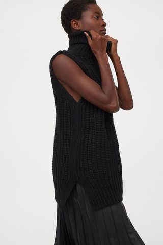 H&M + Sleeveless Turtleneck Sweater