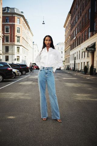 Zara + '90s Full Length Jeans