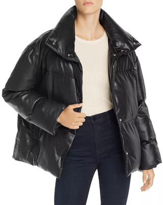 Bagatelle.NYC + Oversize Faux Leather Puffer Jacket