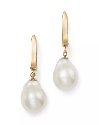 Bloomingdale's + Baroque Cultured Freshwater Pearl Earrings in 14K Yellow Gold