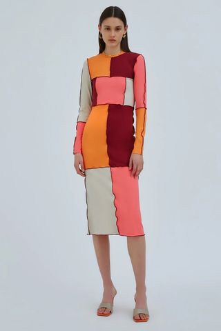 C/Meo Collective + Merge Dress Tangerine Contrast