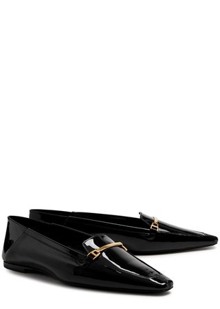 Saint Laurent + Shutters Patent Leather Loafers